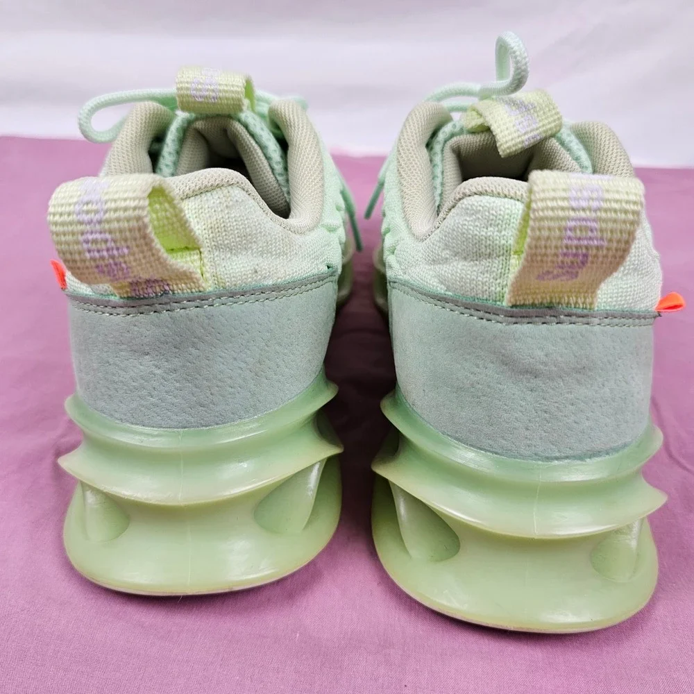 SupSport Mint Green Lace‎ Up Sneakers Running Shoes Size 39 Unique Spiral Sole
